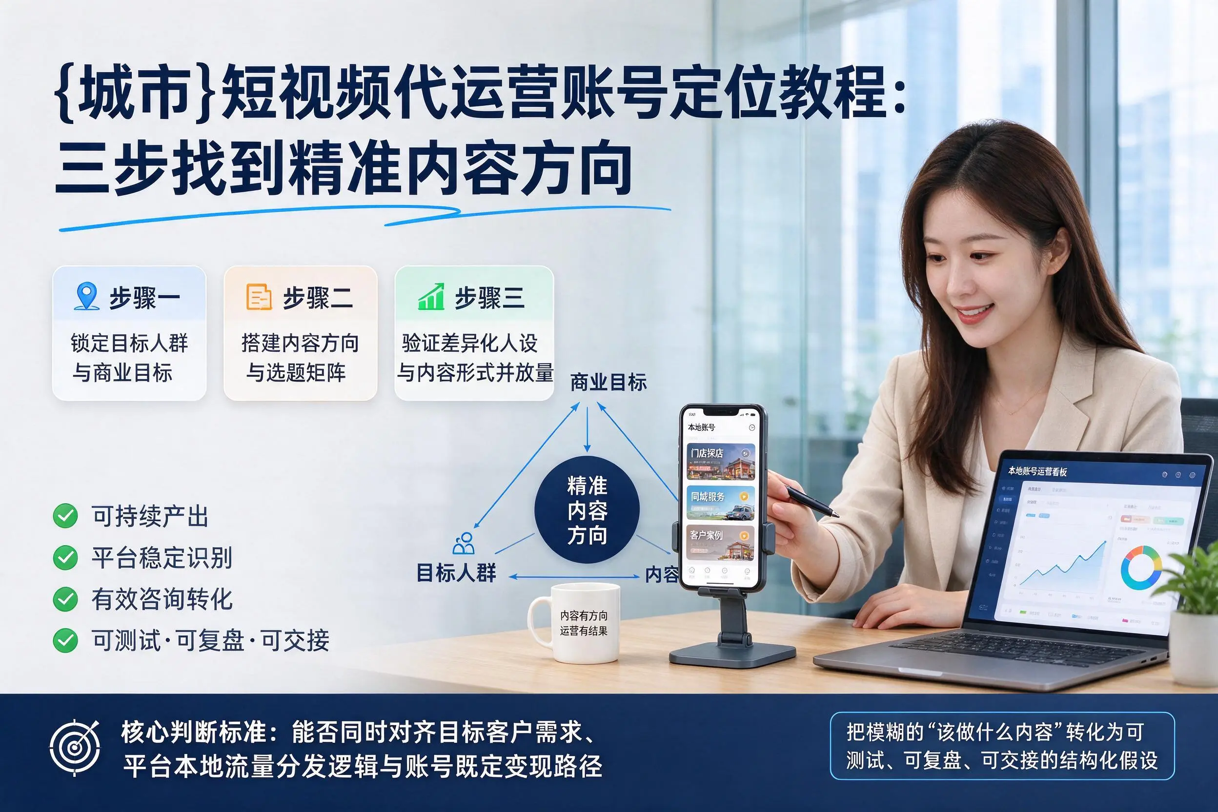 镇江短视频代运营账号定位教程：三步找到精准内容方向