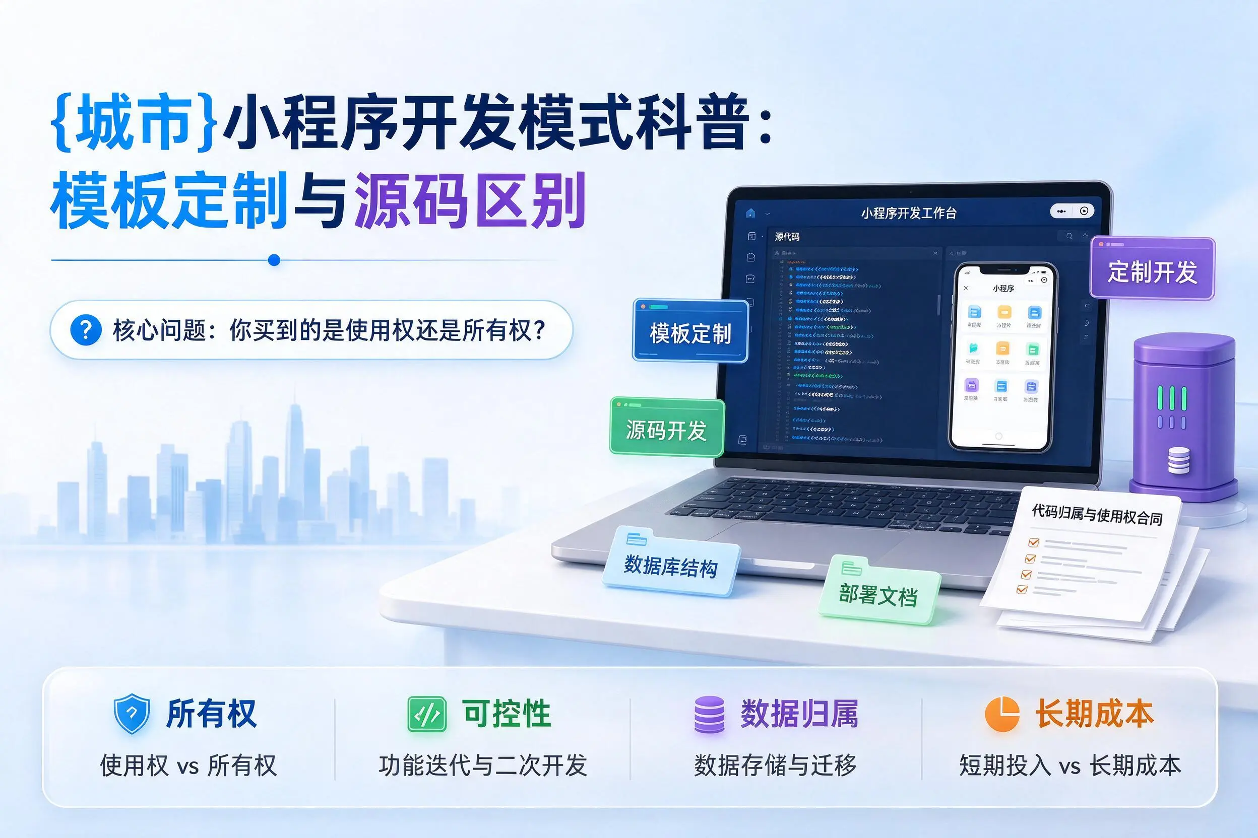 镇江小程序开发模式科普:模板定制与源码区别