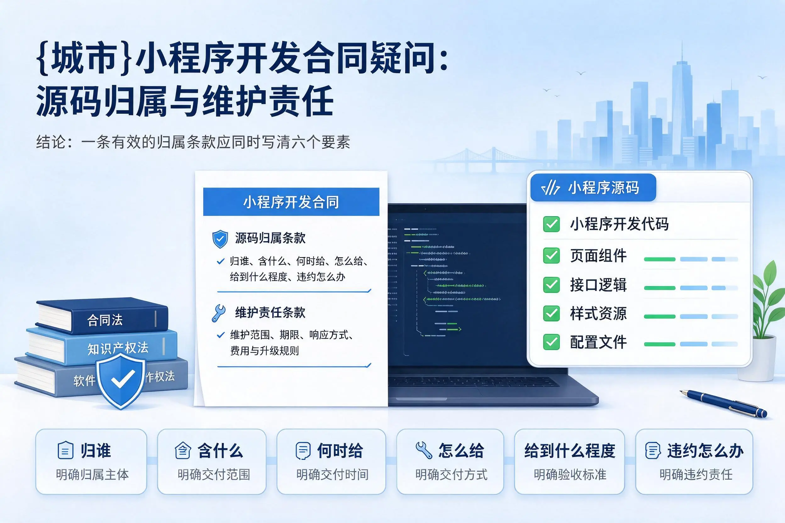 镇江小程序开发合同疑问:源码归属与维护责任