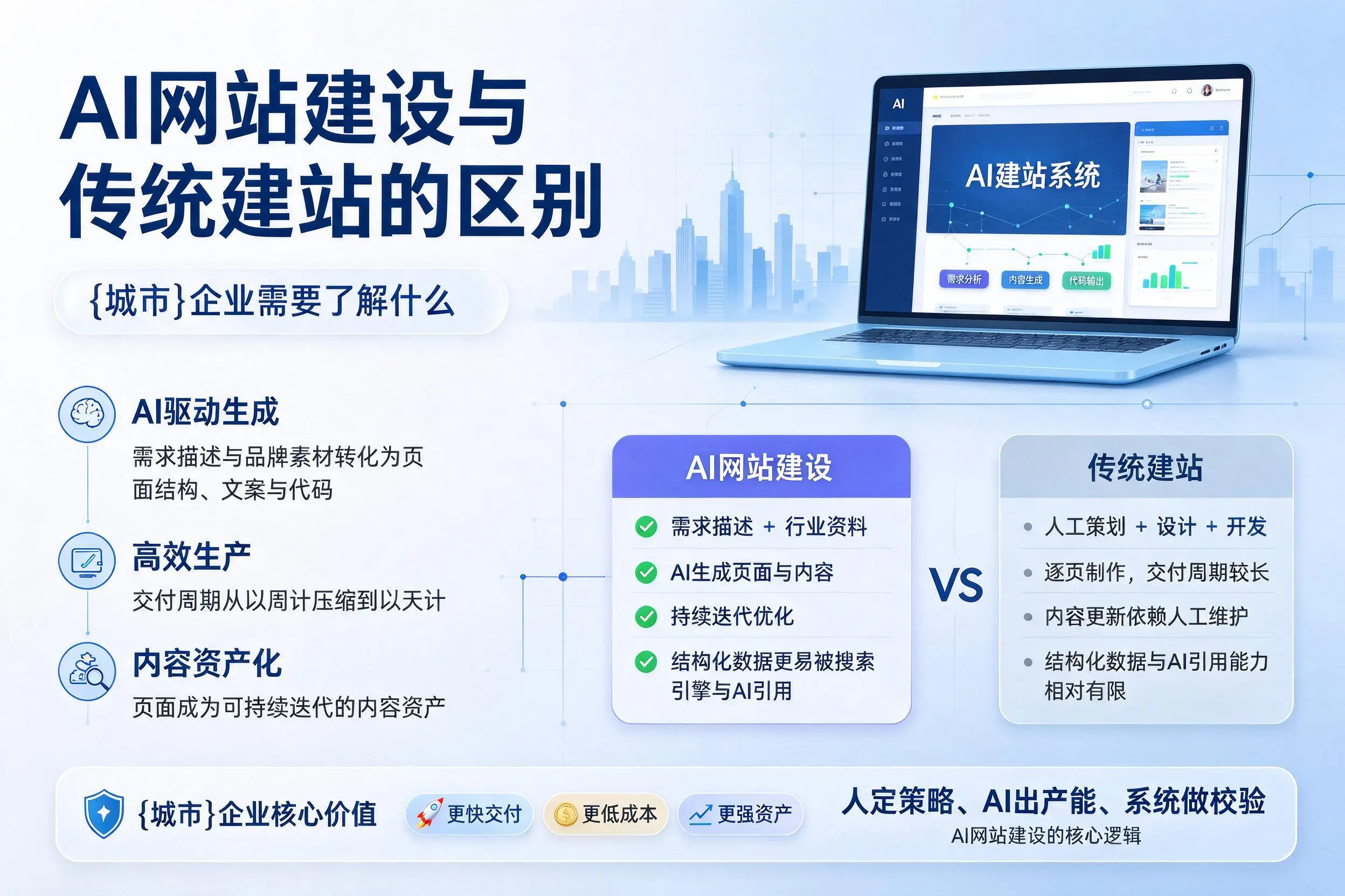 AI网站建设与传统建站的区别，镇江企业需要了解什么