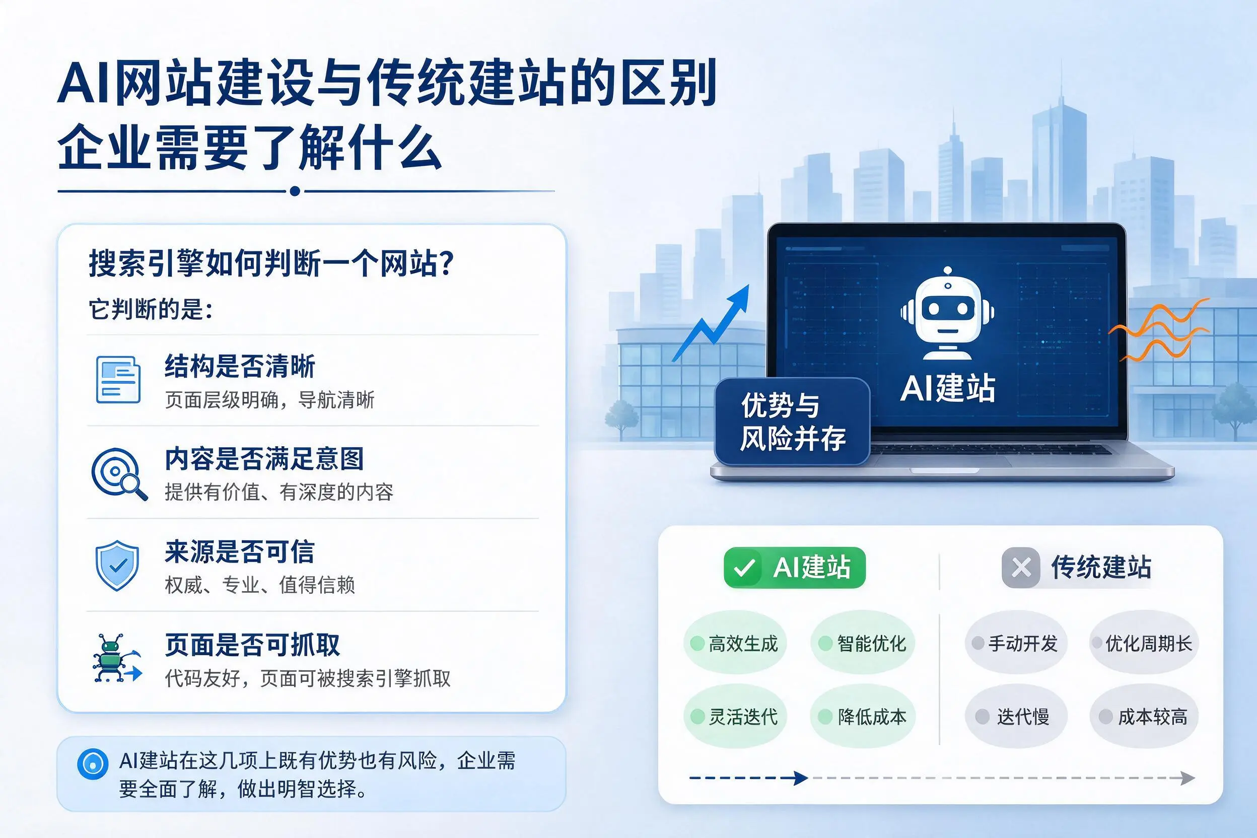 AI网站建设与传统建站的区别，镇江企业需要了解什么