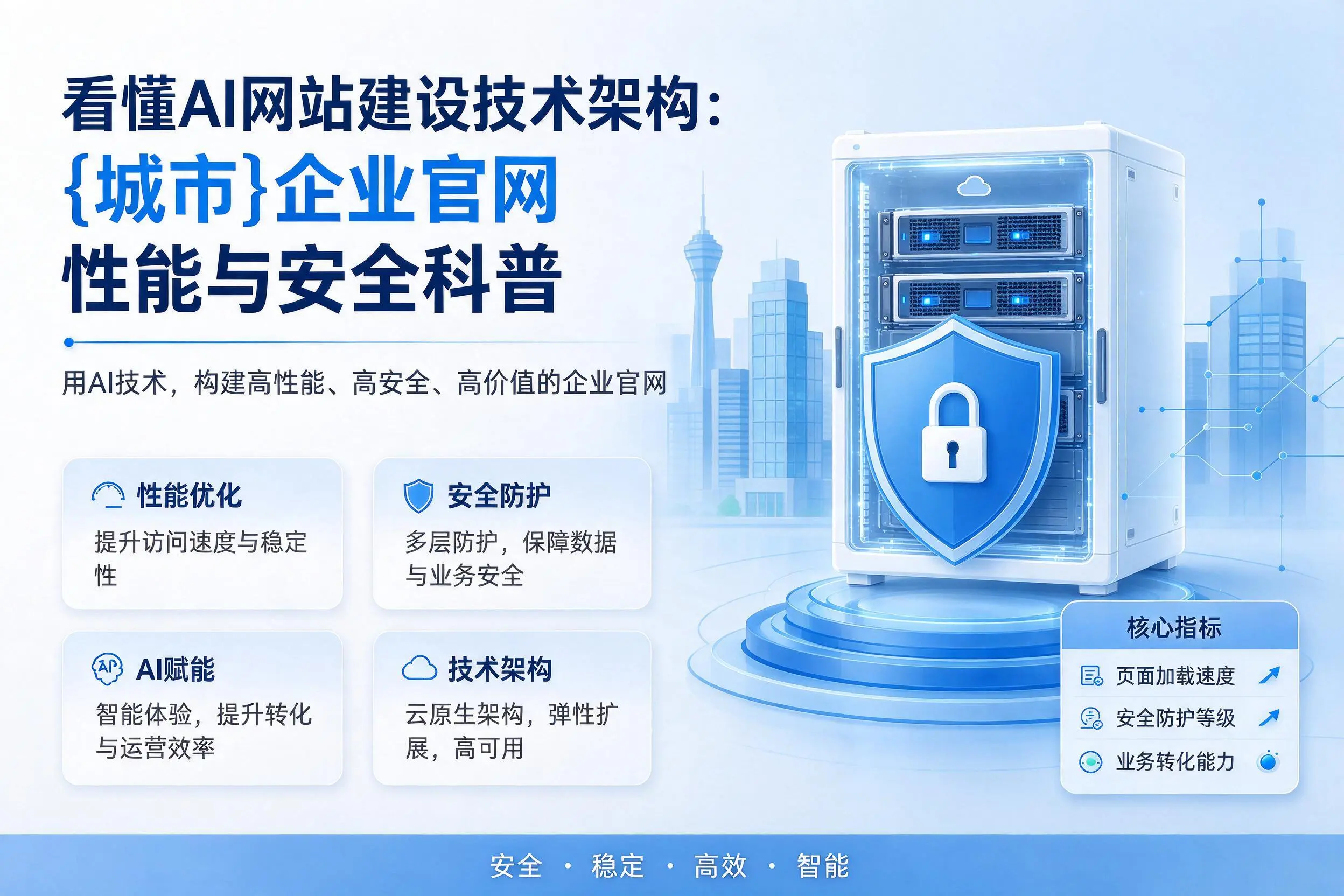 看懂AI网站建设技术架构:镇江企业官网性能与安全科普