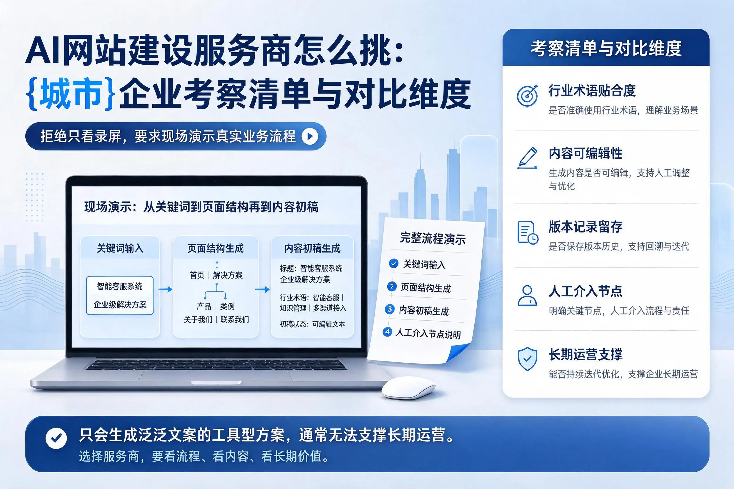 AI网站建设服务商怎么挑：镇江企业考察清单与对比维度