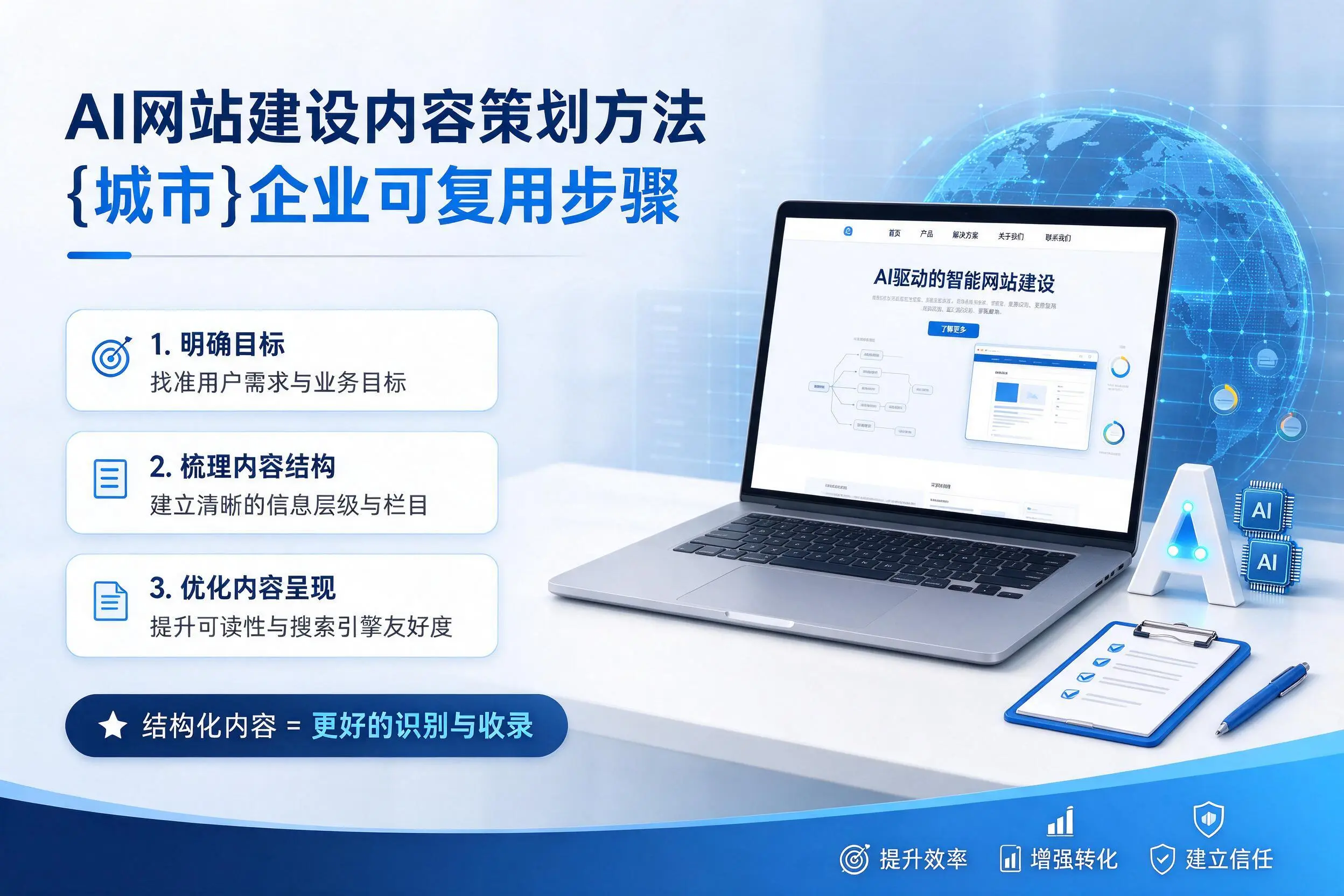 AI网站建设内容策划方法，镇江企业可复用步骤