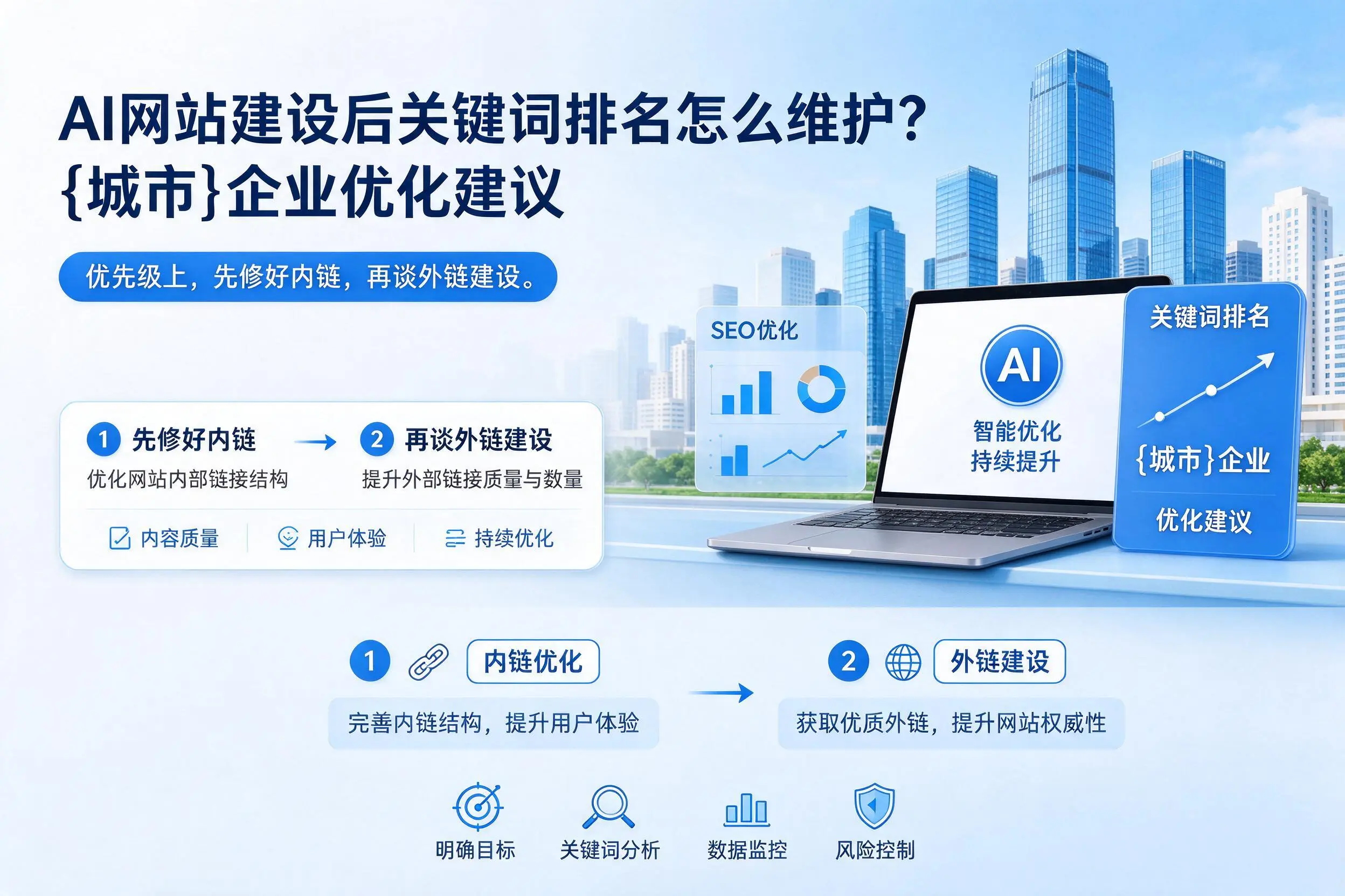 AI网站建设后关键词排名怎么维护?镇江企业优化建议