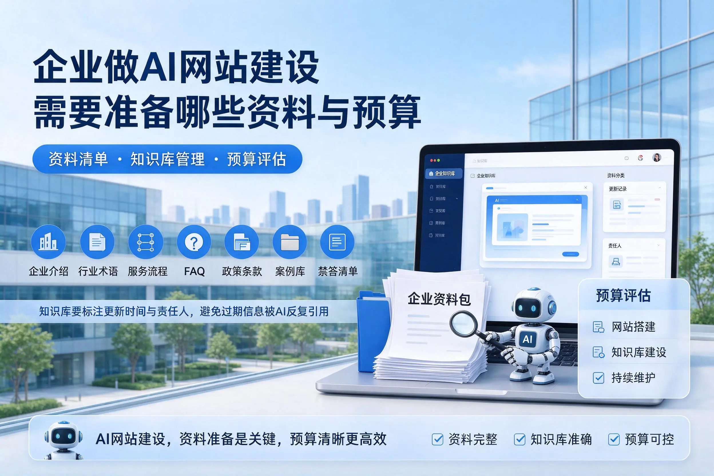 镇江企业做AI网站建设需要准备哪些资料与预算