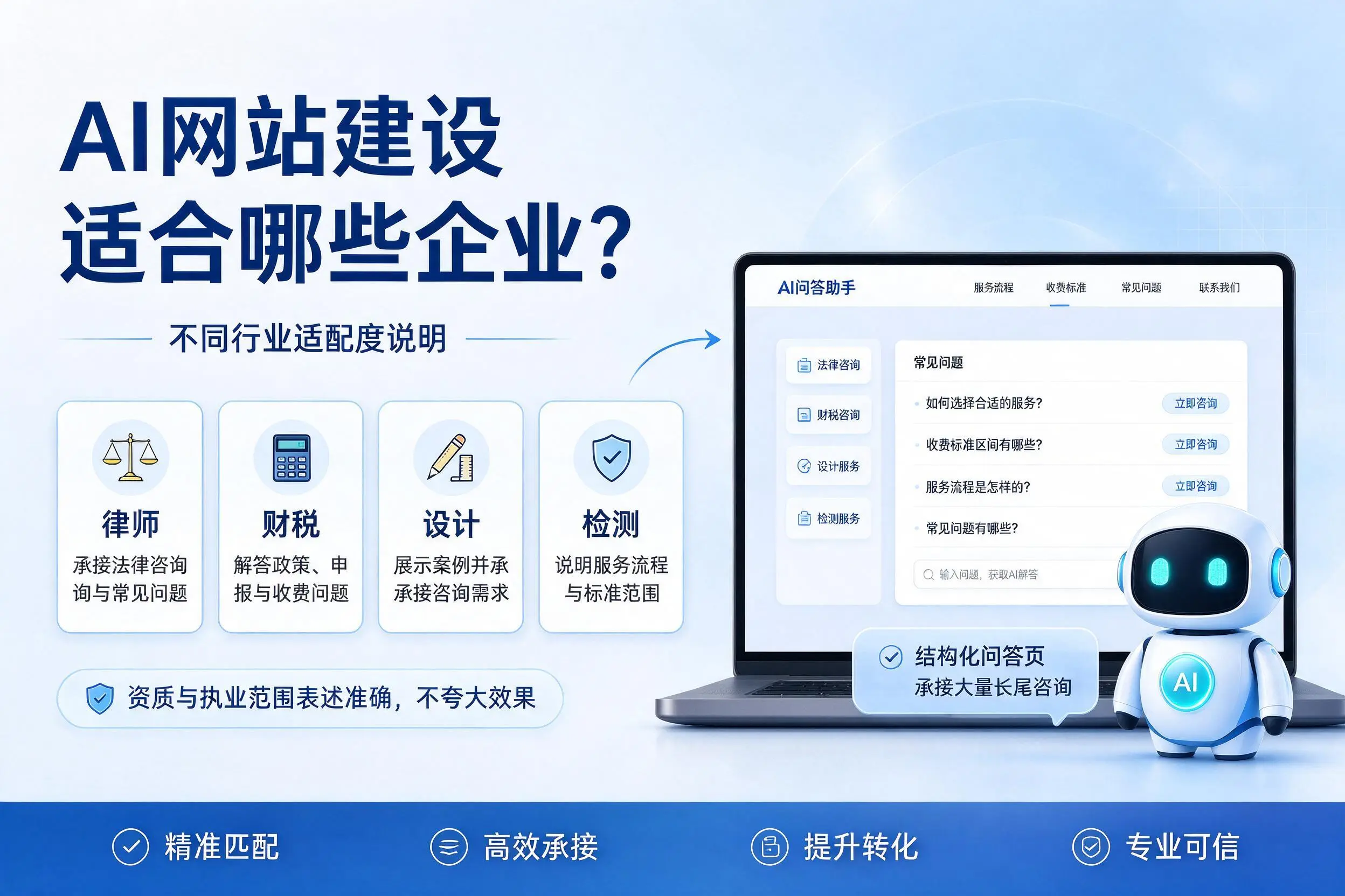 AI网站建设适合哪些企业？镇江不同行业适配度说明
