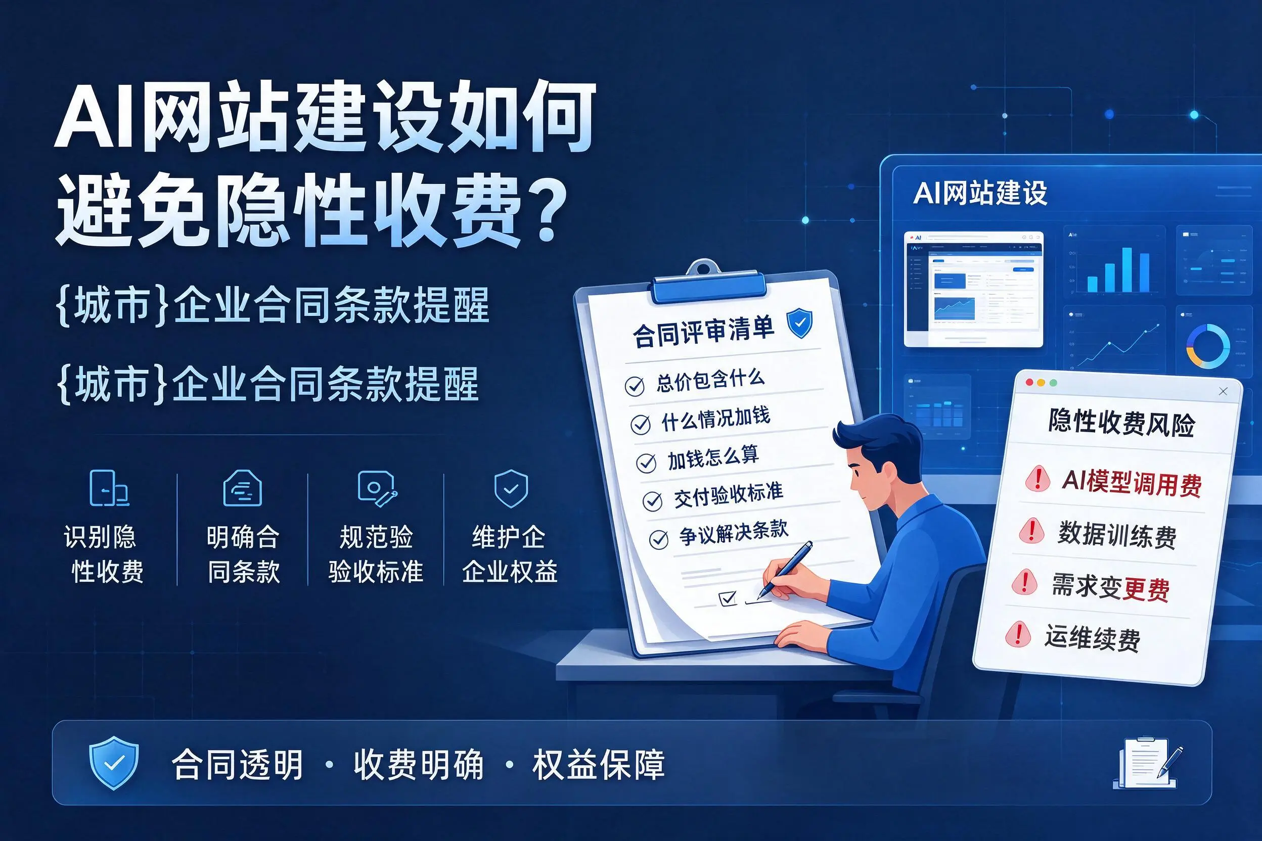 AI网站建设如何避免隐性收费？镇江企业合同条款提醒