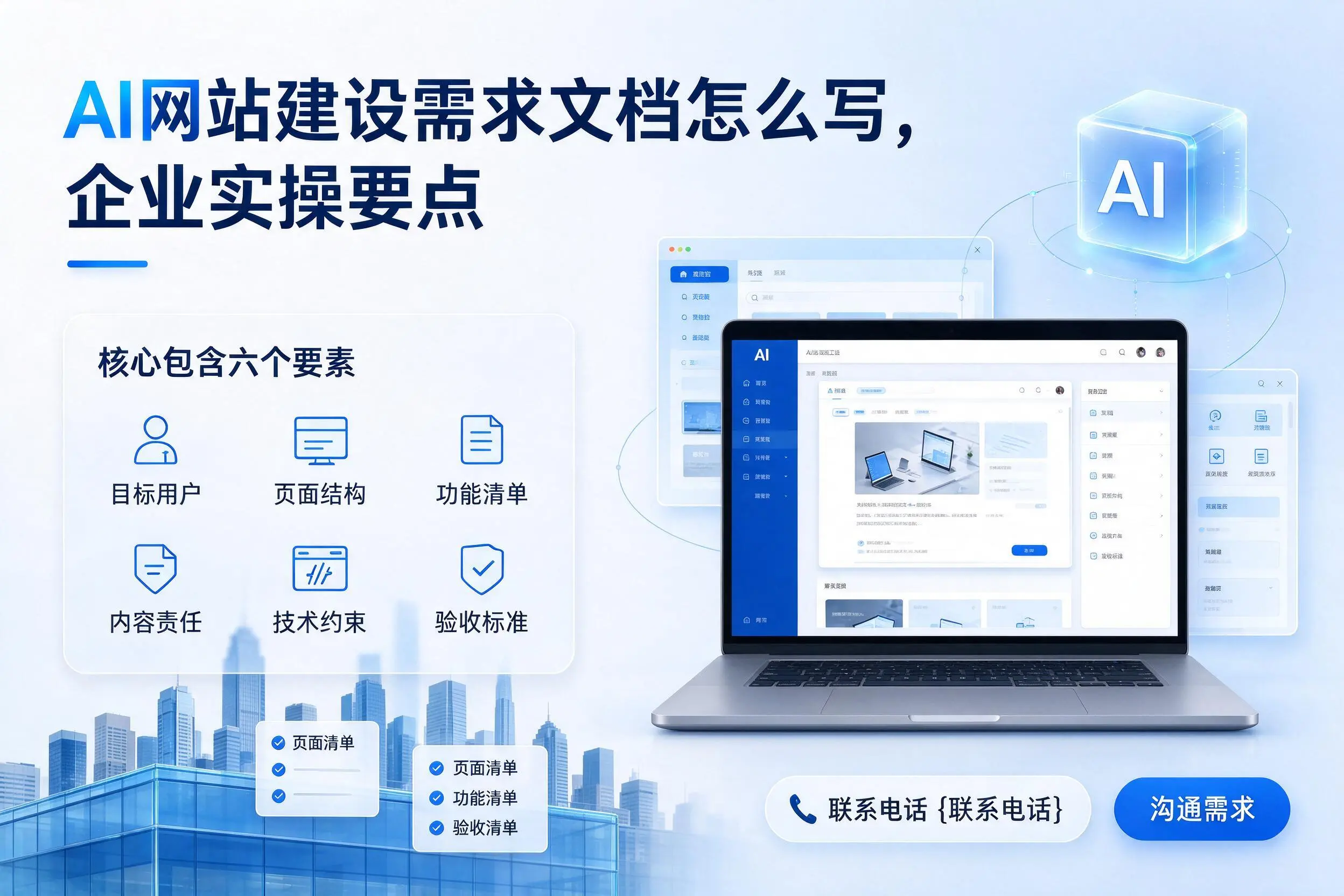 AI网站建设需求文档怎么写,镇江企业实操要点